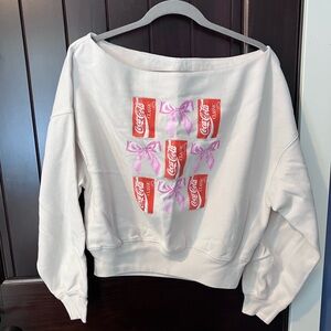 ABERCROMBIE & FITCH Coca Cola Sunday Slash Sweatshirt MEDIUM NWT